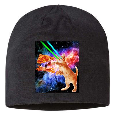 Space Hunger Flying Cat Pizza Bacon1 Sustainable Beanie