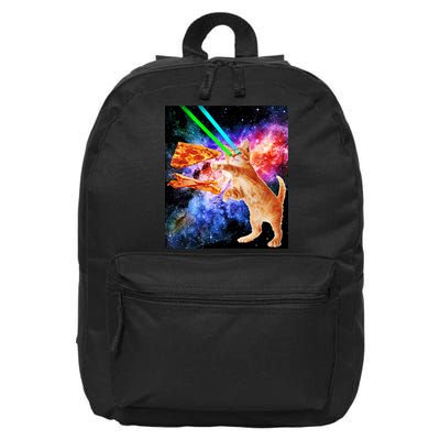 Space Hunger Flying Cat Pizza Bacon1 16 in Basic Backpack