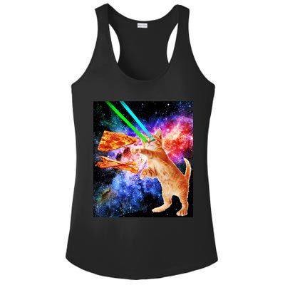 Space Hunger Flying Cat Pizza Bacon1 Ladies PosiCharge Competitor Racerback Tank
