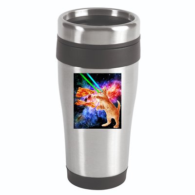 Space Hunger Flying Cat Pizza Bacon1 16oz Travel Tumbler