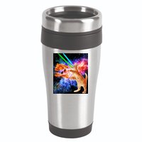 Space Hunger Flying Cat Pizza Bacon1 16oz Travel Tumbler