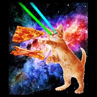 Space Hunger Flying Cat Pizza Bacon1 Mousepad