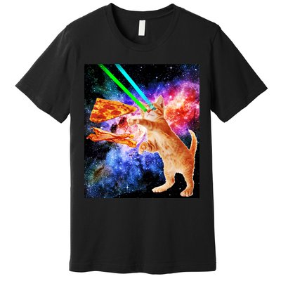 Space Hunger Flying Cat Pizza Bacon1 Premium T-Shirt