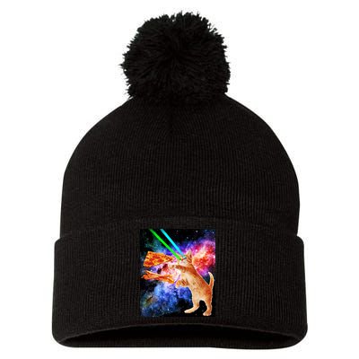 Space Hunger Flying Cat Pizza Bacon1 Pom Pom 12in Knit Beanie