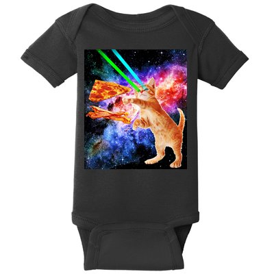 Space Hunger Flying Cat Pizza Bacon1 Baby Bodysuit