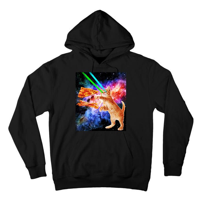 Space Hunger Flying Cat Pizza Bacon1 Tall Hoodie