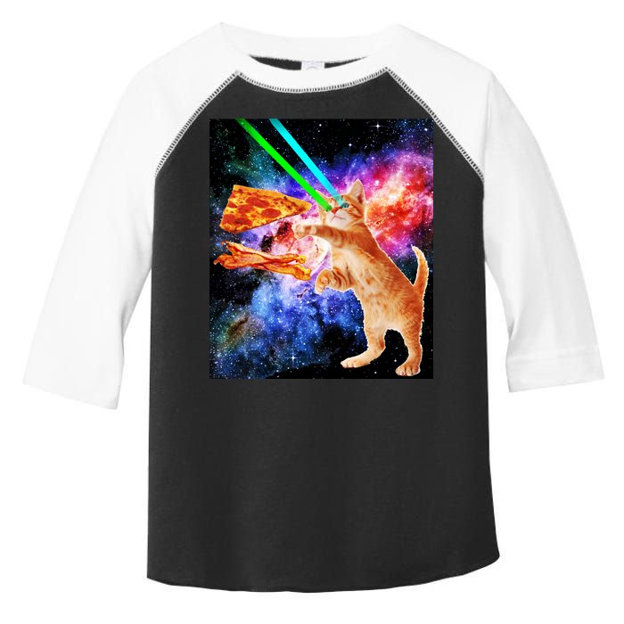 Space Hunger Flying Cat Pizza Bacon1 Toddler Fine Jersey T-Shirt