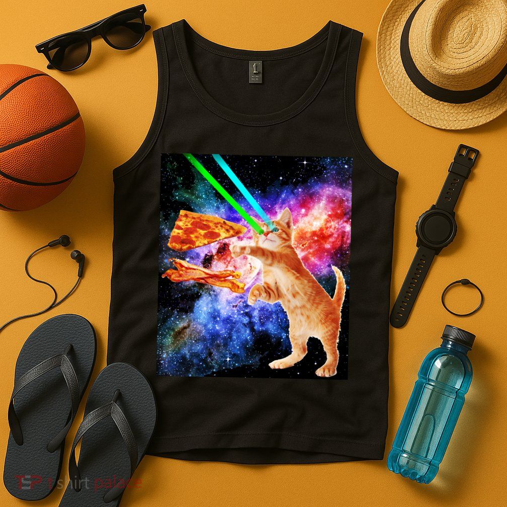 Space Hunger Flying Cat Pizza Bacon1 Tank Top