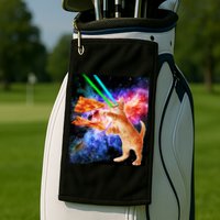 Space Hunger Flying Cat Pizza Bacon1 Golf Towel
