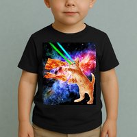 Space Hunger Flying Cat Pizza Bacon1 Toddler T-Shirt