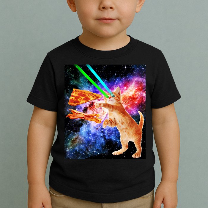 Space Hunger Flying Cat Pizza Bacon1 Toddler T-Shirt