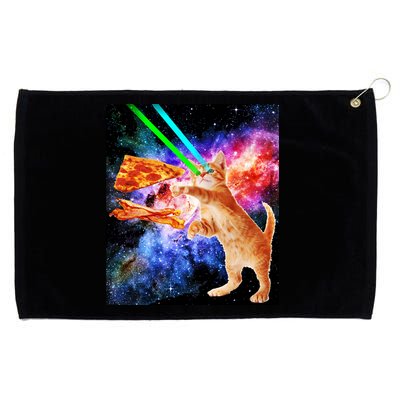 Space Hunger Flying Cat Pizza Bacon1 Grommeted Golf Towel