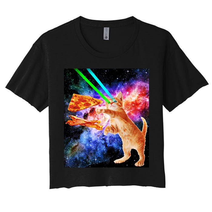 Space Hunger Flying Cat Pizza Bacon1 Crop Top