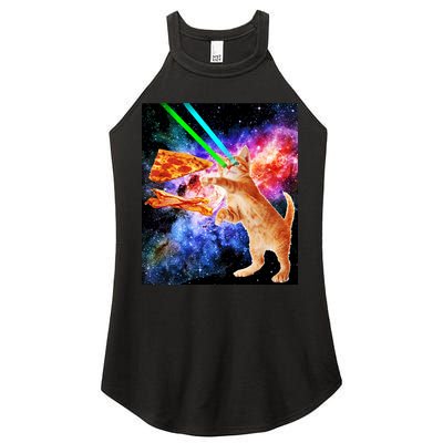 Space Hunger Flying Cat Pizza Bacon1 Women's Perfect Tri Rocker Tank