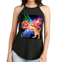 Space Hunger Flying Cat Pizza Bacon1 Women's Perfect Tri Rocker Tank