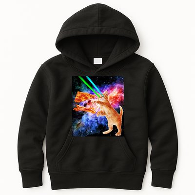 Space Hunger Flying Cat Pizza Bacon1 Kids Hoodie