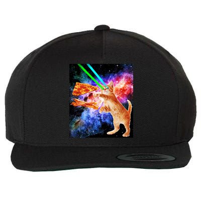 Space Hunger Flying Cat Pizza Bacon1 Wool Snapback Cap