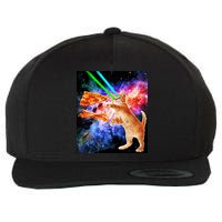 Space Hunger Flying Cat Pizza Bacon1 Wool Snapback Cap