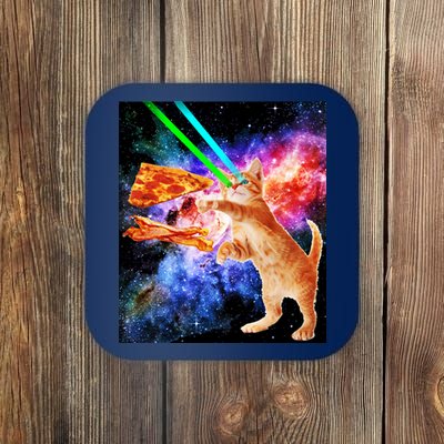 Space Hunger Flying Cat Pizza Bacon1 Coaster