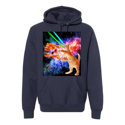 Space Hunger Flying Cat Pizza Bacon1 Premium Hoodie