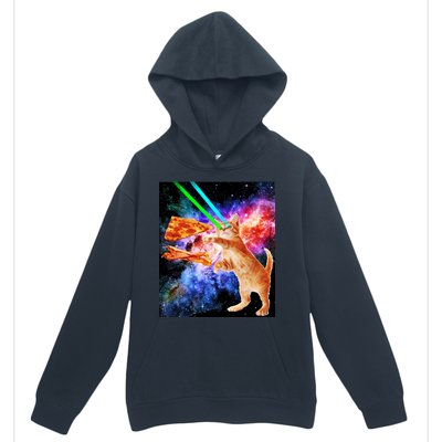 Space Hunger Flying Cat Pizza Bacon1 Urban Pullover Hoodie