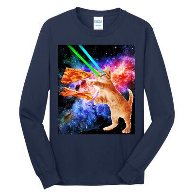 Space Hunger Flying Cat Pizza Bacon1 Tall Long Sleeve T-Shirt