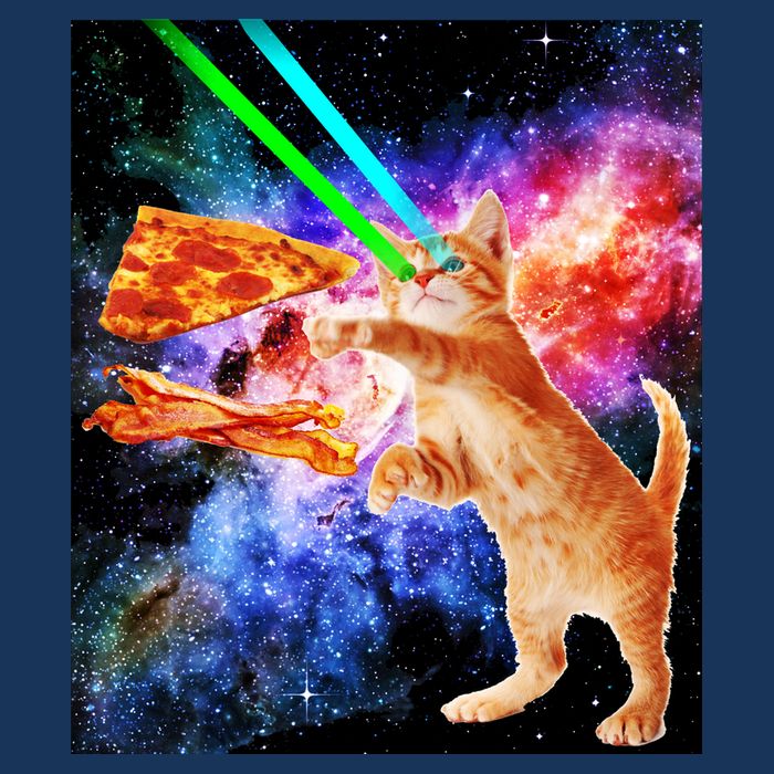 Space Hunger Flying Cat Pizza Bacon1 Infant Baby Jersey Bodysuit