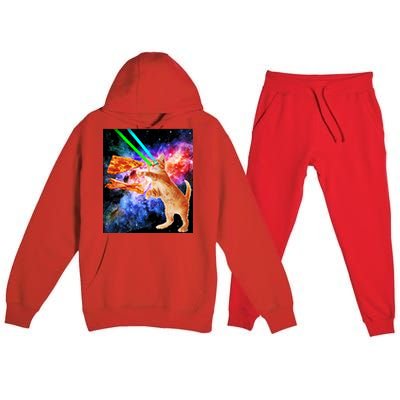 Space Hunger Flying Cat Pizza Bacon1 Premium Hooded Sweatsuit Set