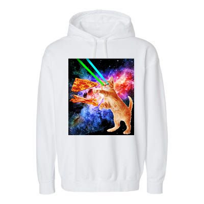 Space Hunger Flying Cat Pizza Bacon1 Garment-Dyed Fleece Hoodie