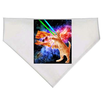 Space Hunger Flying Cat Pizza Bacon1 USA-Made Doggie Bandana