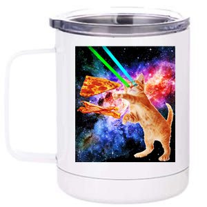 Space Hunger Flying Cat Pizza Bacon1 12 oz Stainless Steel Tumbler Cup