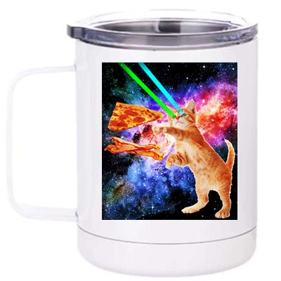 Space Hunger Flying Cat Pizza Bacon1 12 oz Stainless Steel Tumbler Cup