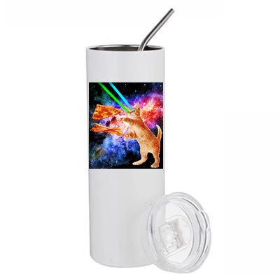 Space Hunger Flying Cat Pizza Bacon1 Stainless Steel Tumbler