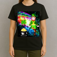 Space Hunger Irish in Space Rainbow Laser T-Shirt