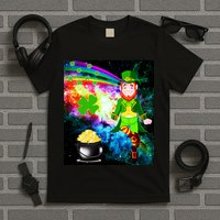 Space Hunger Irish in Space Rainbow Laser T-Shirt