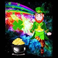 Space Hunger Irish in Space Rainbow Laser T-Shirt