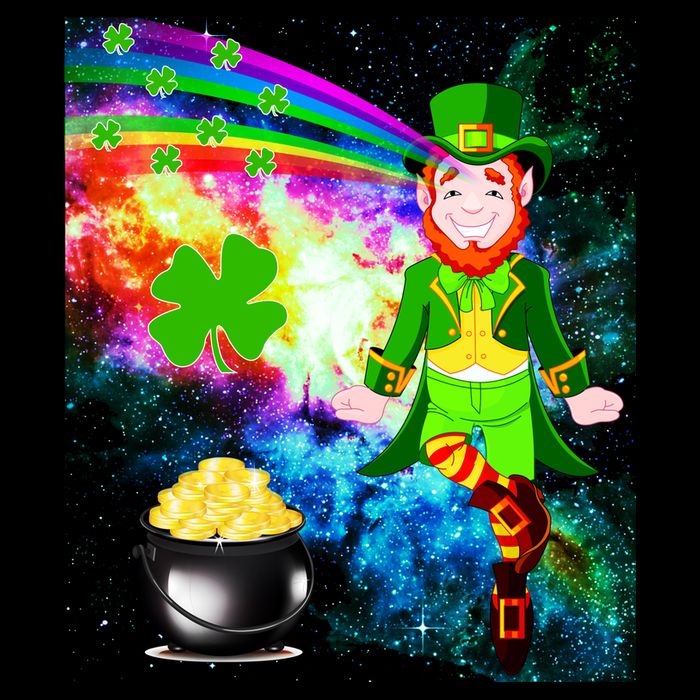 Space Hunger Irish in Space Rainbow Laser T-Shirt