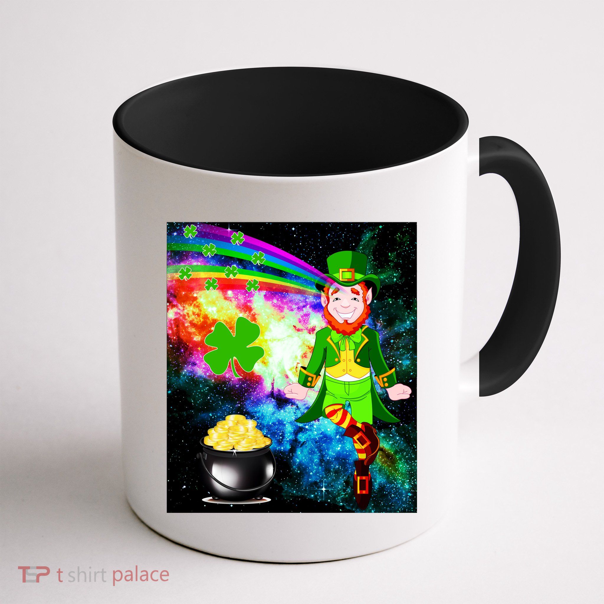 Space Hunger Irish in Space Rainbow Laser Mug