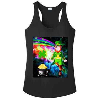 Space Hunger Irish in Space Rainbow Laser Ladies PosiCharge Competitor Racerback Tank