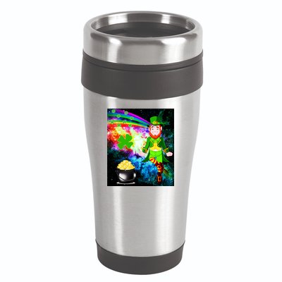 Space Hunger Irish in Space Rainbow Laser 16oz Travel Tumbler