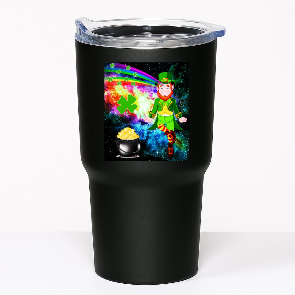 Space Hunger Irish in Space Rainbow Laser Tumbler