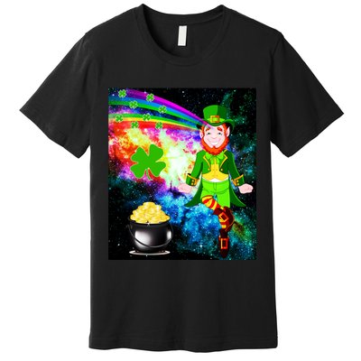 Space Hunger Irish in Space Rainbow Laser Premium T-Shirt
