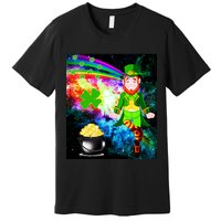 Space Hunger Irish in Space Rainbow Laser Premium T-Shirt