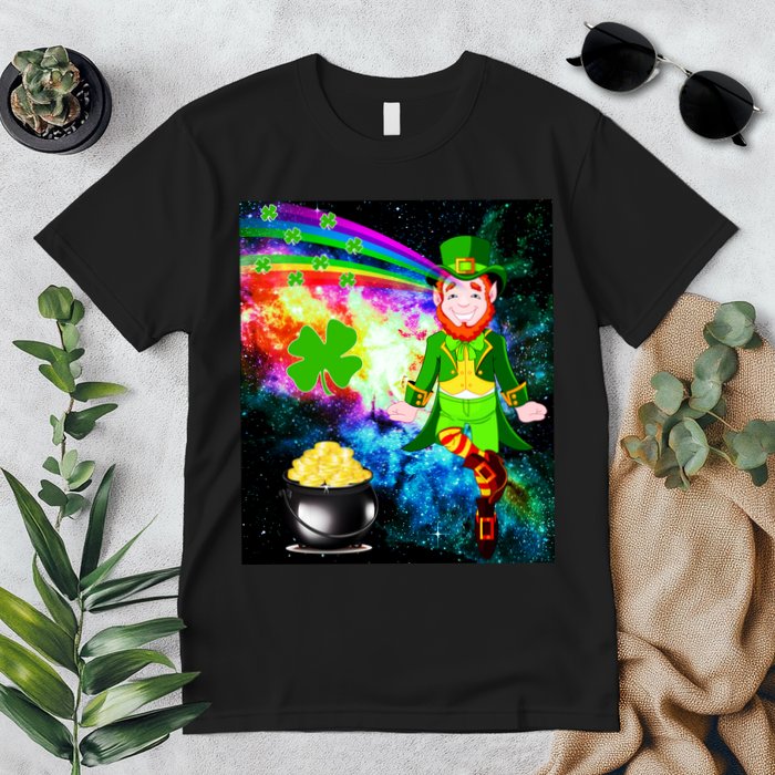 Space Hunger Irish in Space Rainbow Laser Premium T-Shirt