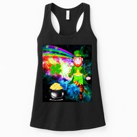 Space Hunger Irish in Space Rainbow Laser Womens Tank Top