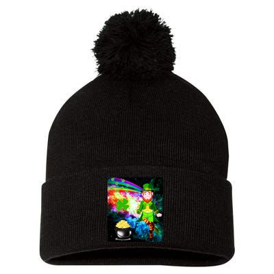 Space Hunger Irish in Space Rainbow Laser Pom Pom 12in Knit Beanie
