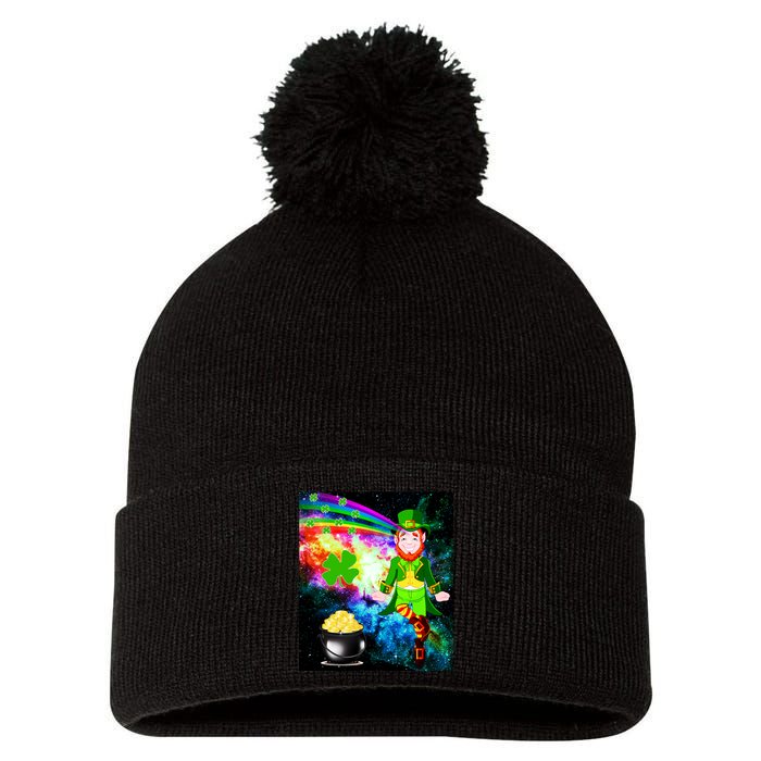 Space Hunger Irish in Space Rainbow Laser Pom Pom 12in Knit Beanie