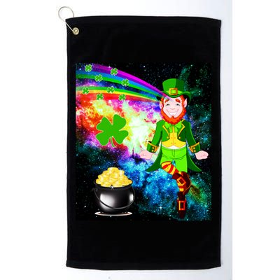 Space Hunger Irish in Space Rainbow Laser Golf Towel