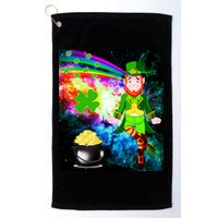 Space Hunger Irish in Space Rainbow Laser Golf Towel