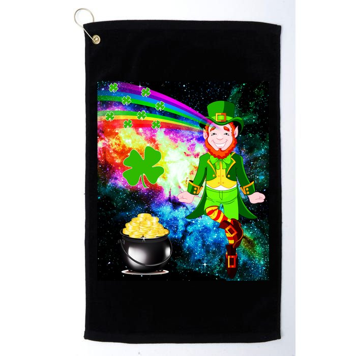 Space Hunger Irish in Space Rainbow Laser Golf Towel